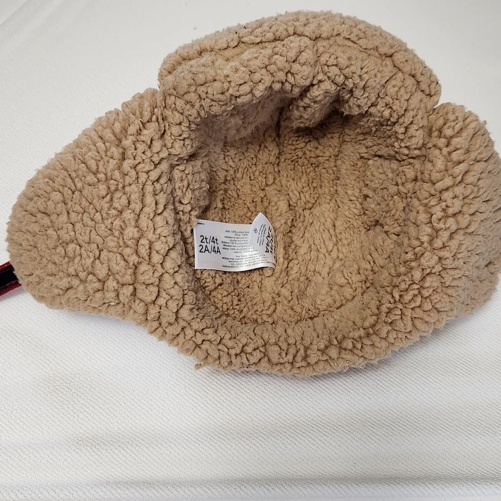 Carter's Red Plaid Trapper Hat